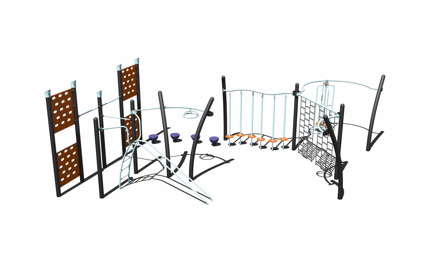 Adventure Arc Obstacle Course Outdoor Playground Equipment - PA5-73482  Big Kids Playground Playgrounds Etc