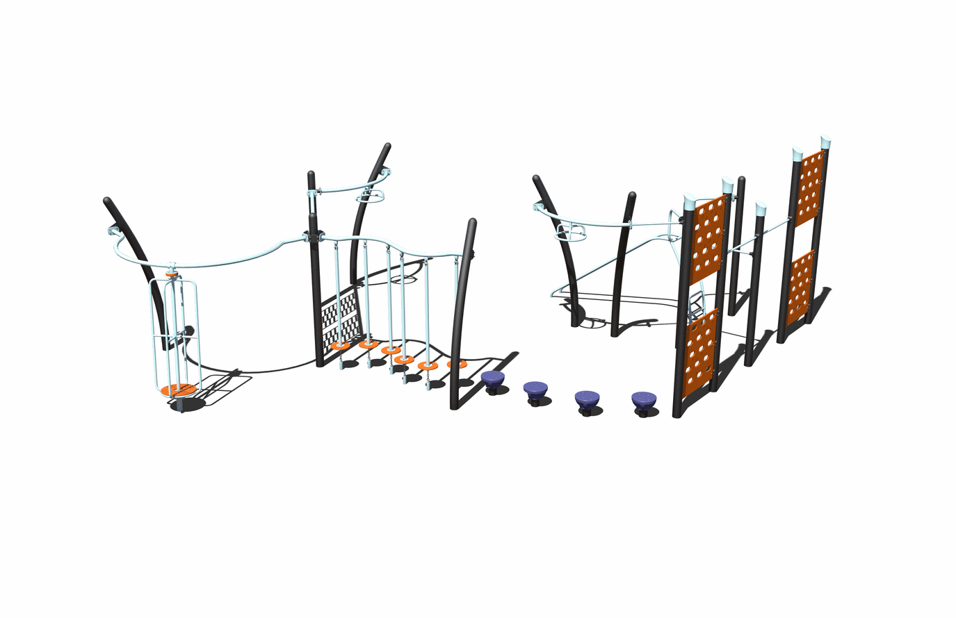 Adventure Arc Obstacle Course Outdoor Playground Equipment - PA5-73482  Big Kids Playground Playgrounds Etc