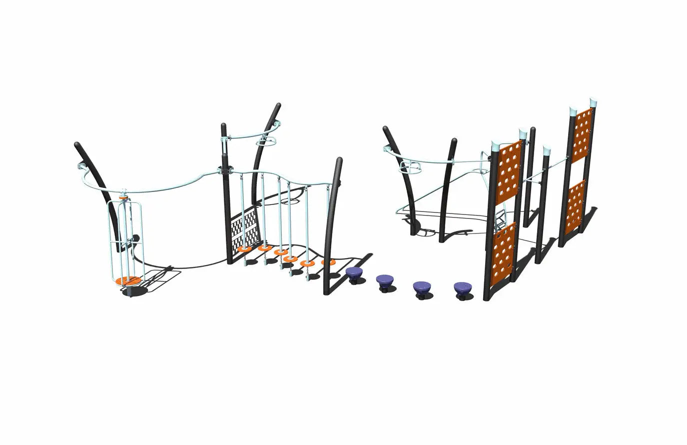 Adventure Arc Obstacle Course - PA5-73482 Outdoor Playground Equipment  Big Kids Playground Playgrounds Etc