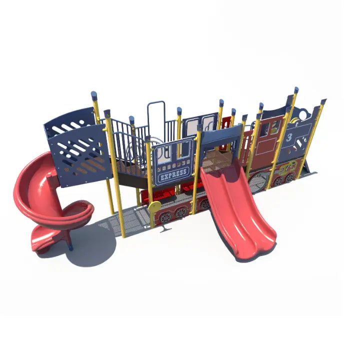 All Aboard Express Train Themed Economy Outdoor Playground for All Ages - FX3-TRN212-001  Themed Outdoor Playgrounds Playgrounds Etc