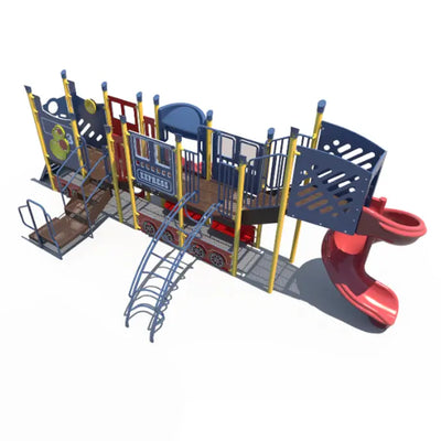All Aboard Express Train Themed Economy Outdoor Playground for All Ages - FX3-TRN212-001  Themed Outdoor Playgrounds Playgrounds Etc