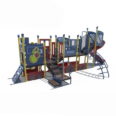 All Aboard Express Train Themed Economy Outdoor Playground for All Ages - FX3-TRN212-001  Themed Outdoor Playgrounds Playgrounds Etc