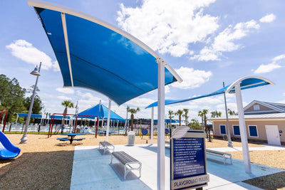 Arched Cantilever Shades - Commercial Shade Structures  Cantilever Shades Playgrounds Etc