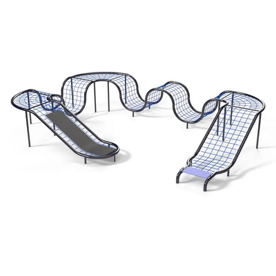 Ascend Tall Wave Track Rope Climber  Playground Climber Playgrounds Etc