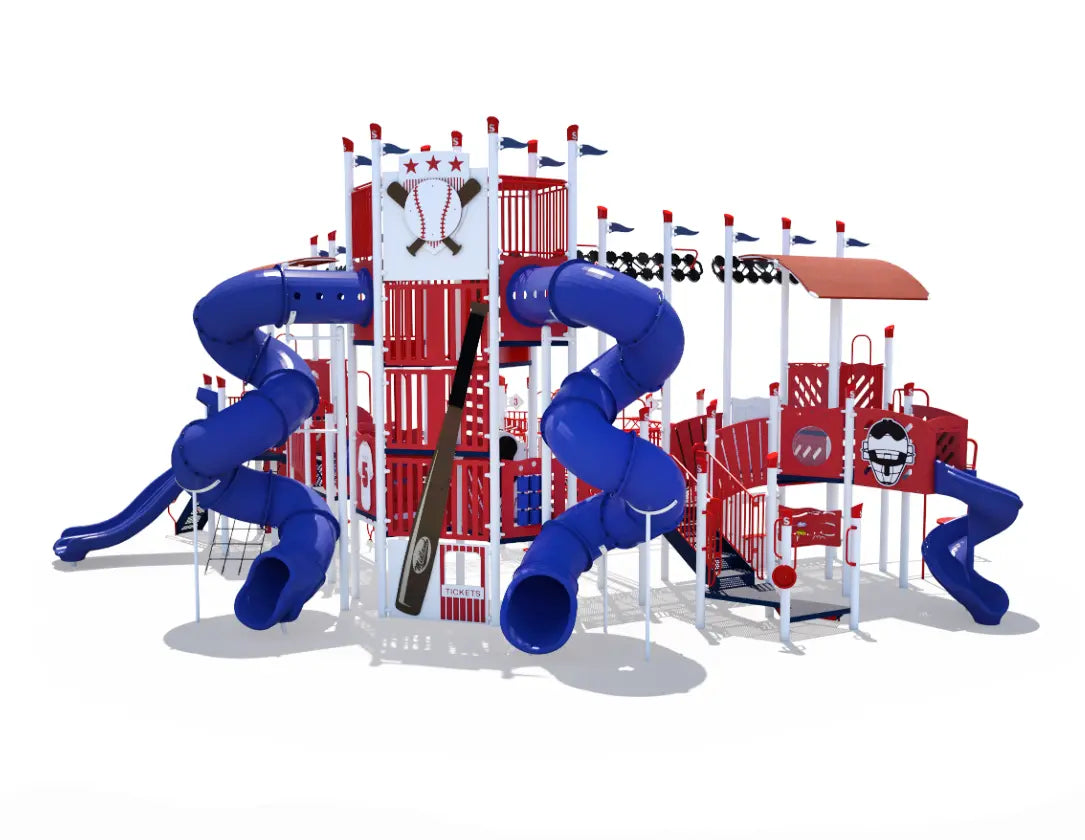 Big League Ballpark Baseball Field Themed Outdoor Playground  Big Kids Playground Playgrounds Etc