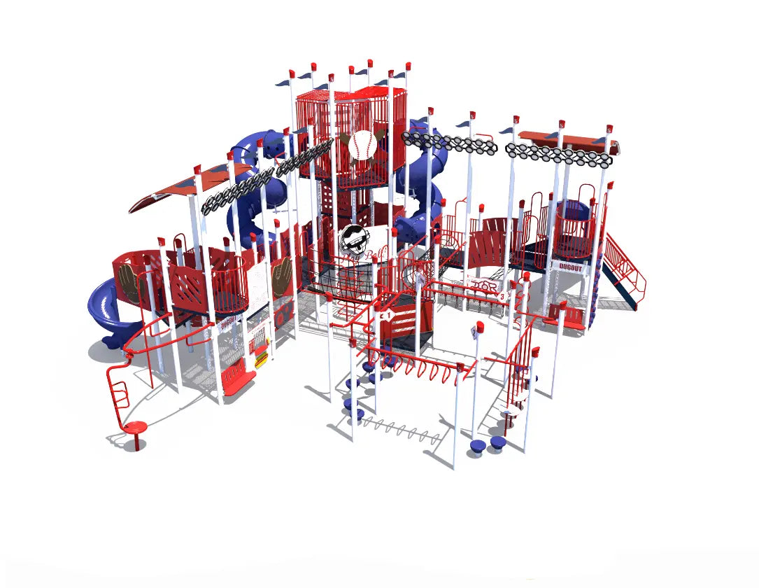 Big League Ballpark Baseball Field Themed Outdoor Playground  Big Kids Playground Playgrounds Etc