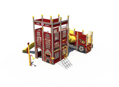 Blaze Brigade Fire Engine Themed Outdoor Playground - FX5-EFR-512-0471  Big Kids Playground Playgrounds Etc