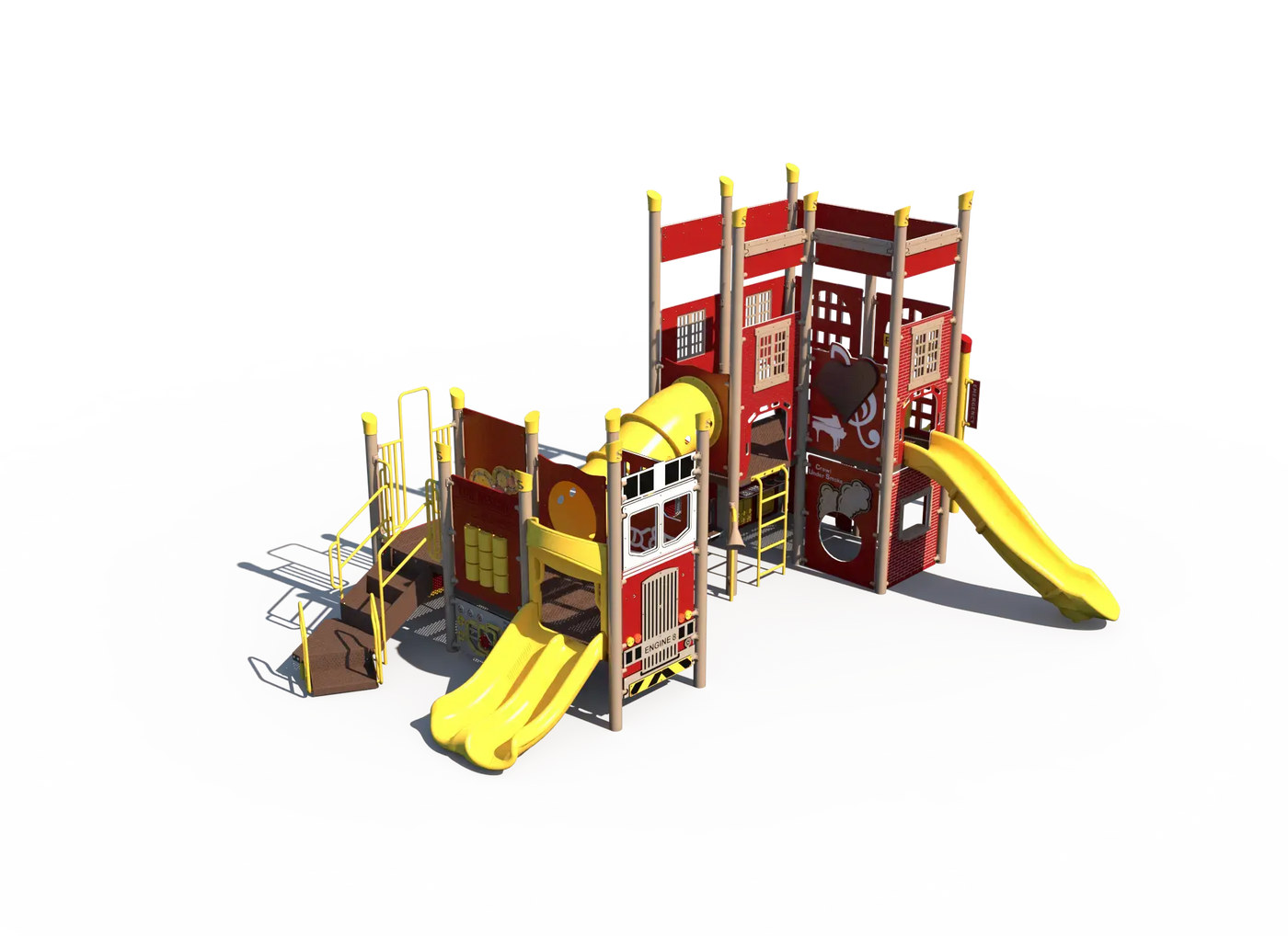 Blaze Brigade Fire Engine Themed Outdoor Playground - FX5-EFR-512-0471  Big Kids Playground Playgrounds Etc