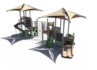 Canopy Crest Tree House Outdoor Playground - FX5-RUS-512-0590 Commercial Playground Equipment  Big Kids Playground Playgrounds Etc