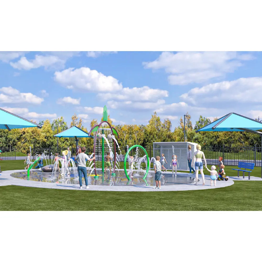 Splash Pad Built In AquaVibe Commercial Splash Pad 5731 Commercial Splash Pad Playgrounds ...
