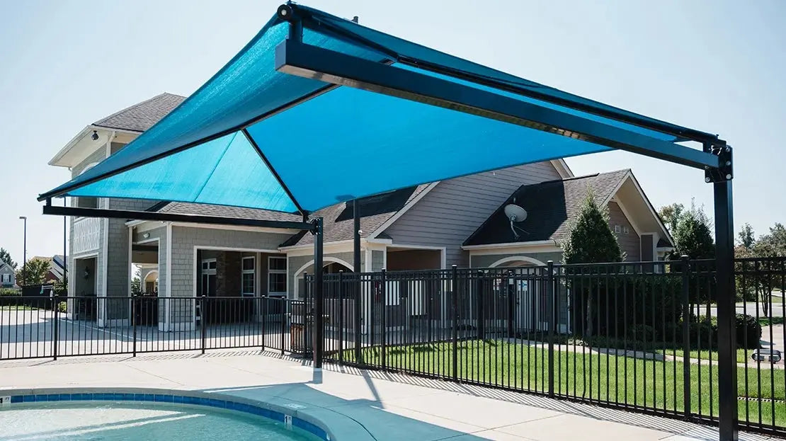 Hanging Cantilever Shades - Commercial Shade Structures Cantilever ...