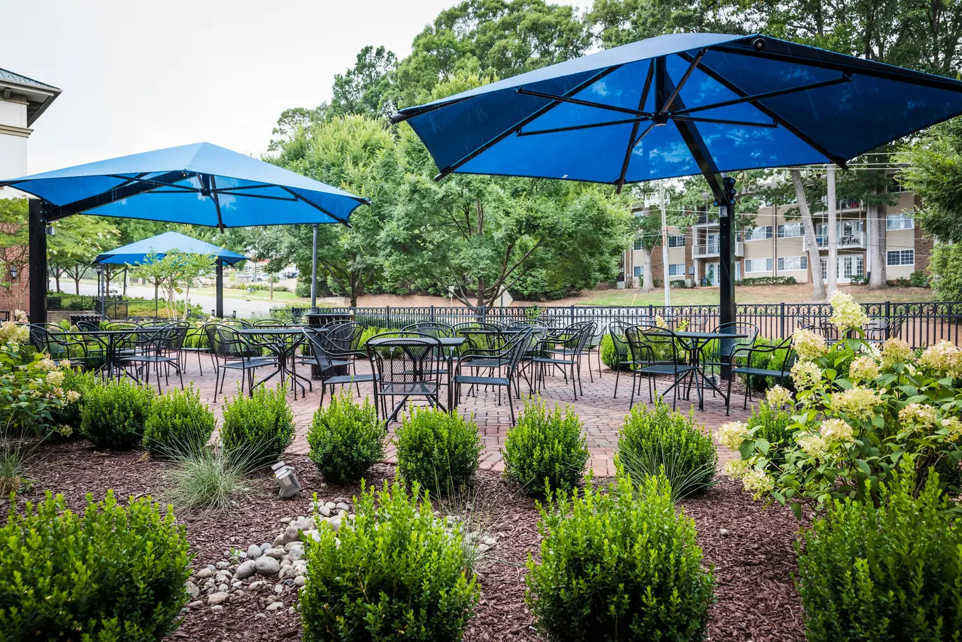 Hexagon Cantilever Umbrella Shades - Commercial Shade Structures  Umbrella Shades Playgrounds Etc