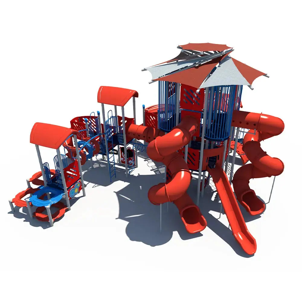 Icon Tower Outdoor School Playground - FXT-50003  Big Kids Playground Playgrounds Etc