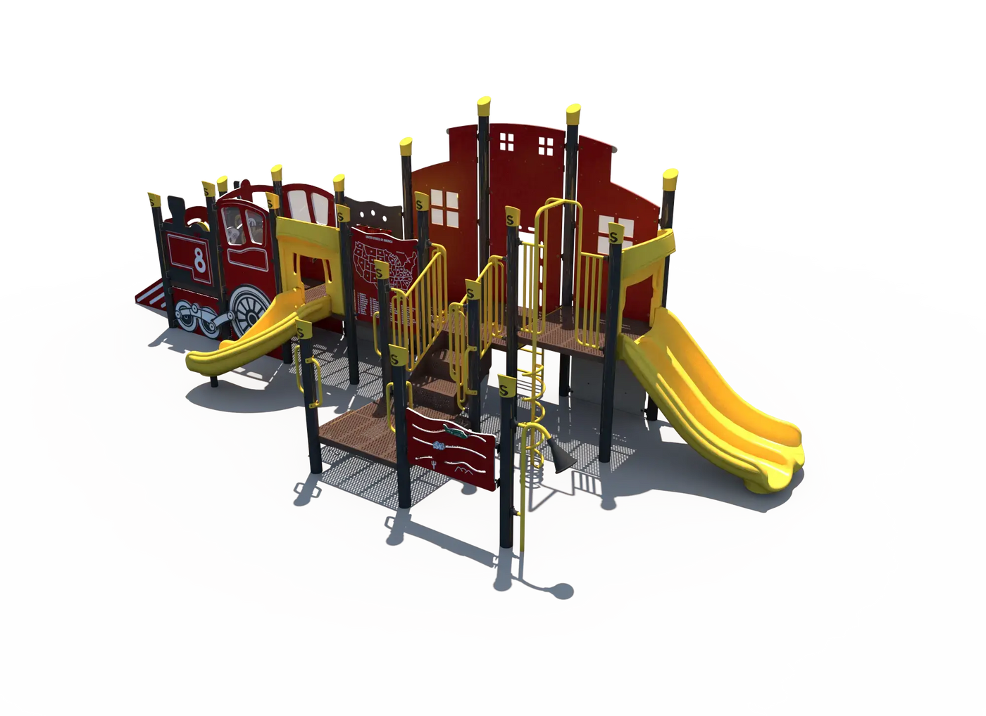 Iron Horse Express Playground Train Themed Outdoor Playground - FX5-TRN-212-0418  Outdoor Playgrounds Playgrounds Etc