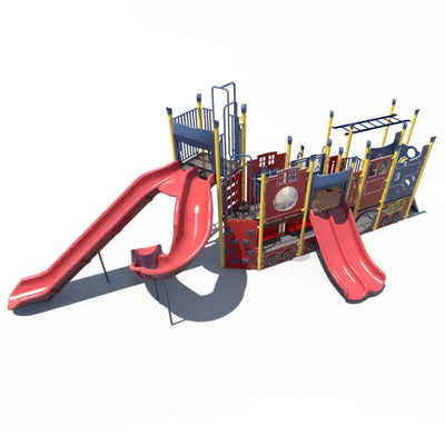 Iron Rails Train Themed Economy Outdoor Playground for Big Kids - FX3-TRN512-001  Big Kids Playground Playgrounds Etc