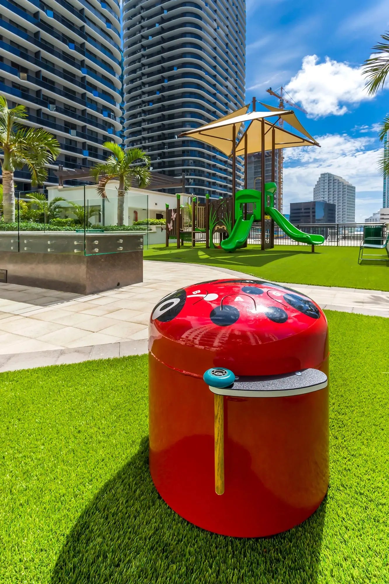 Lady Bug Drum Playground Musical Outdoor Musical – Playgrounds Etc