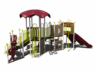 Tri-Slide Junction Outdoor Playground - PS3-70243  Big Kids Playground Playgrounds Etc