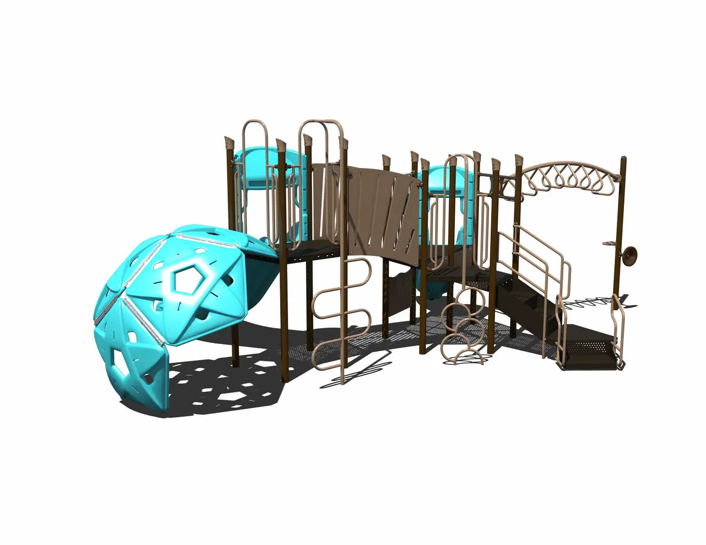 PeakPlay Circuit Outdoor Playground - PS3-72321  Big Kids Playground Playgrounds Etc