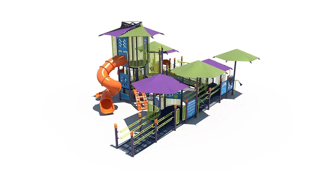 PlayGlide Grove Outdoor Playground - FXT-GEN-512-0010  Big Kids Playground Playgrounds Etc