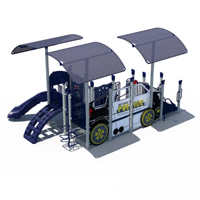 Police Play Ground Cruiser Themed Outdoor Playground - SRPFX-50333-001  Themed Outdoor Playgrounds Playgrounds Etc