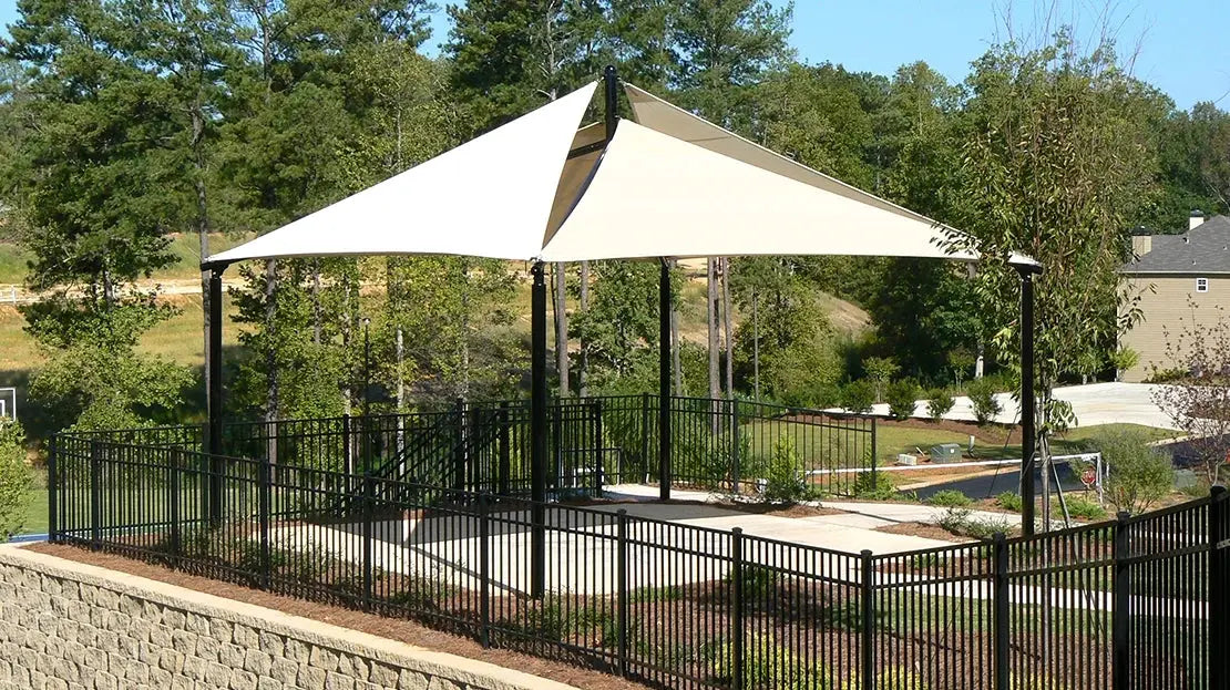 Quad Sail Shades - Commercial Shade Structures  Sail Shades Playgrounds Etc