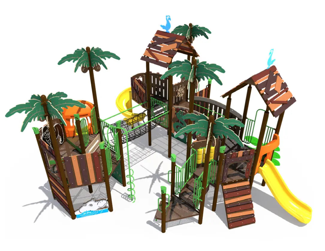 Safari Themed Outdoor Playground - SRPFX-50302  Big Kids Playground Playgrounds Etc