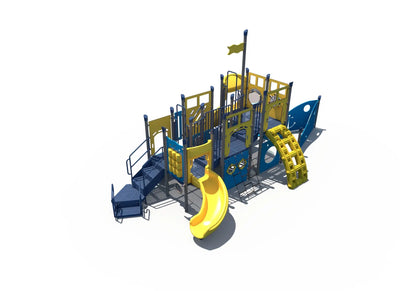 Seaside Explorer Ship Themed Economy Outdoor Playground - FX3-SHP-212-0007  Themed Outdoor Playgrounds Playgrounds Etc
