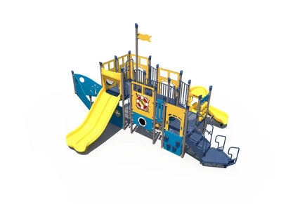 Seaside Explorer Ship Themed Economy Outdoor Playground - FX3-SHP-212-0007  Themed Outdoor Playgrounds Playgrounds Etc