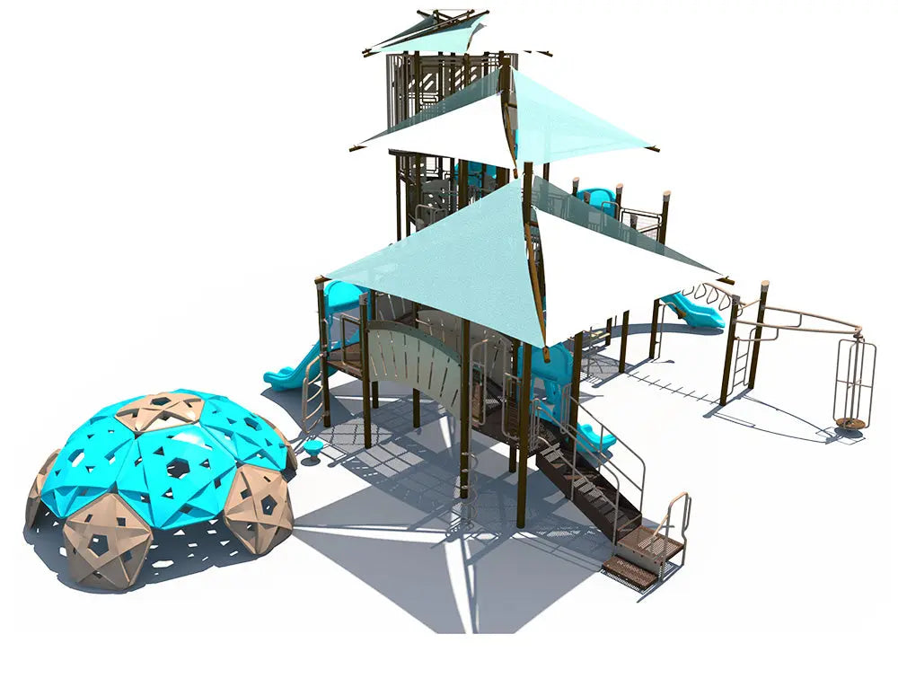 Skyframe Tower Outdoor Playground - FXT-50023  Big Kids Playground Playgrounds Etc