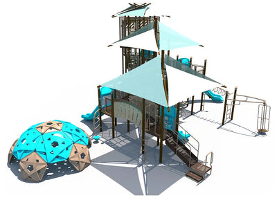 Skyframe Tower Outdoor Playground - FXT-50023  Big Kids Playground Playgrounds Etc