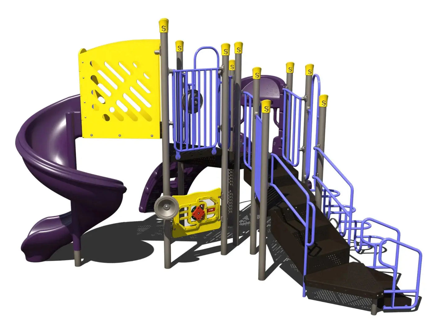 SpiralSlide Junction Outdoor Playground - PS3-72313  Outdoor Playgrounds Playgrounds Etc