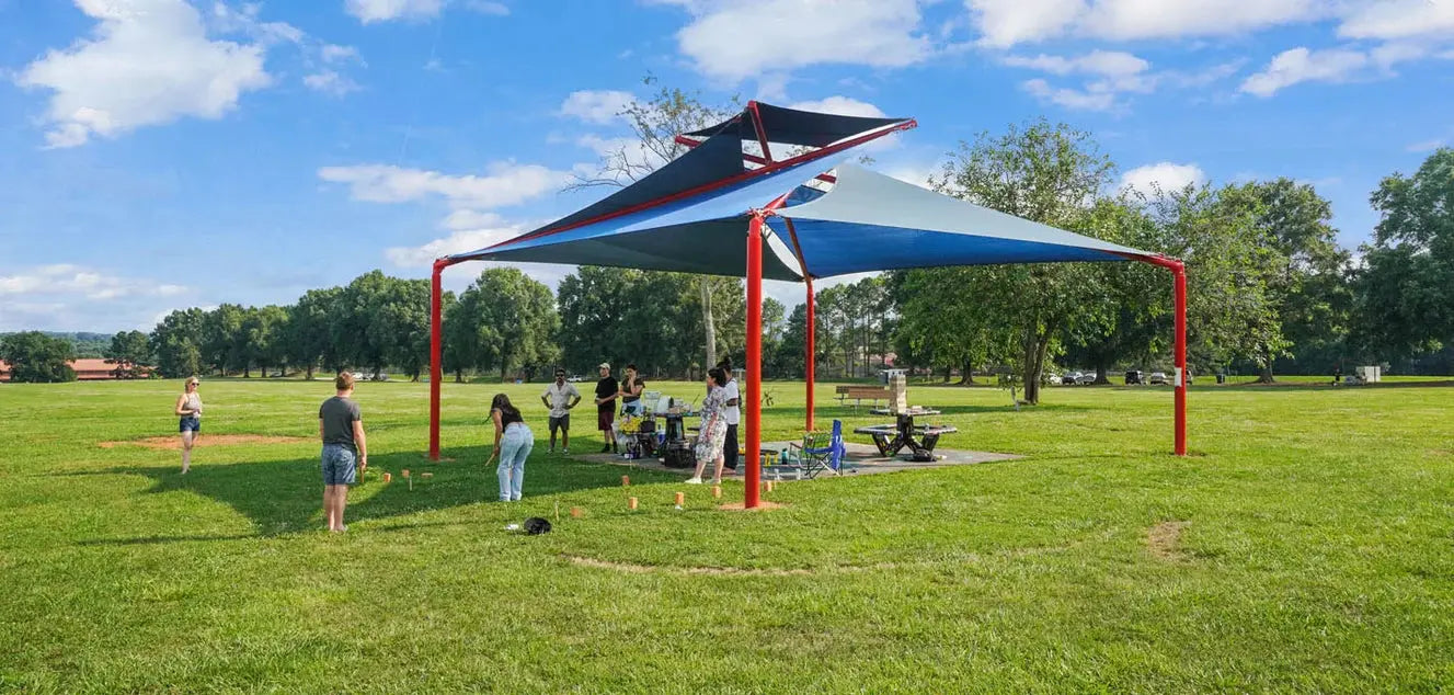 Square Pinwheel Sail Shades - Commercial Shade Structures  Sail Shades Playgrounds Etc