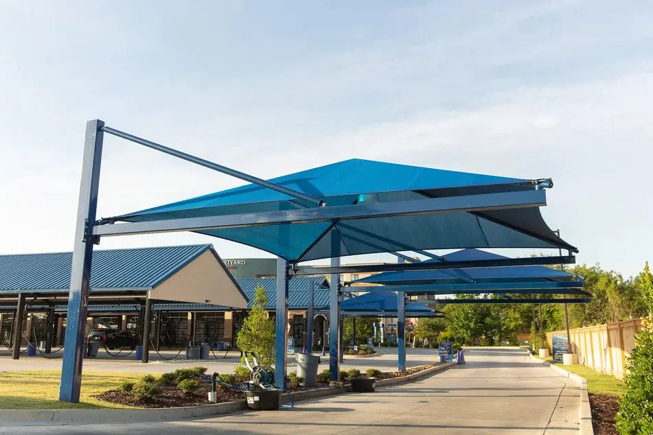 Suspended Cantilever Shades - Commercial Shade Structures Cantilever ...