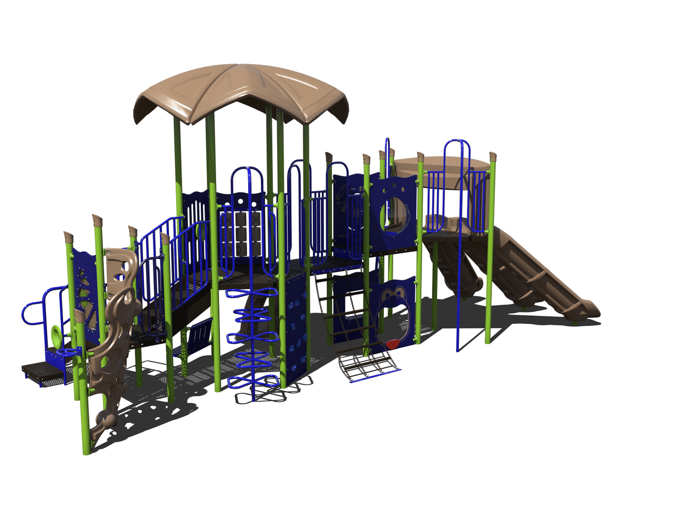 Tri-Slide Junction Outdoor Playground - PS3-70243  Big Kids Playground Playgrounds Etc