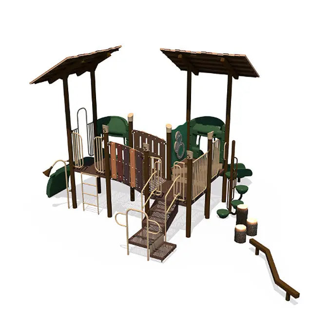 TimberTrail Nature Themed Outdoor Playground - SRPFX-50203  Big Kids Playground Playgrounds Etc
