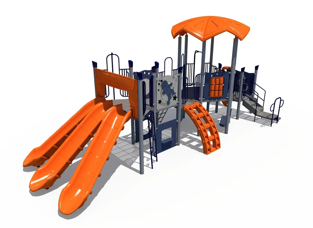 Tri-Slide Junction Outdoor Playground - PS3-70243  Big Kids Playground Playgrounds Etc