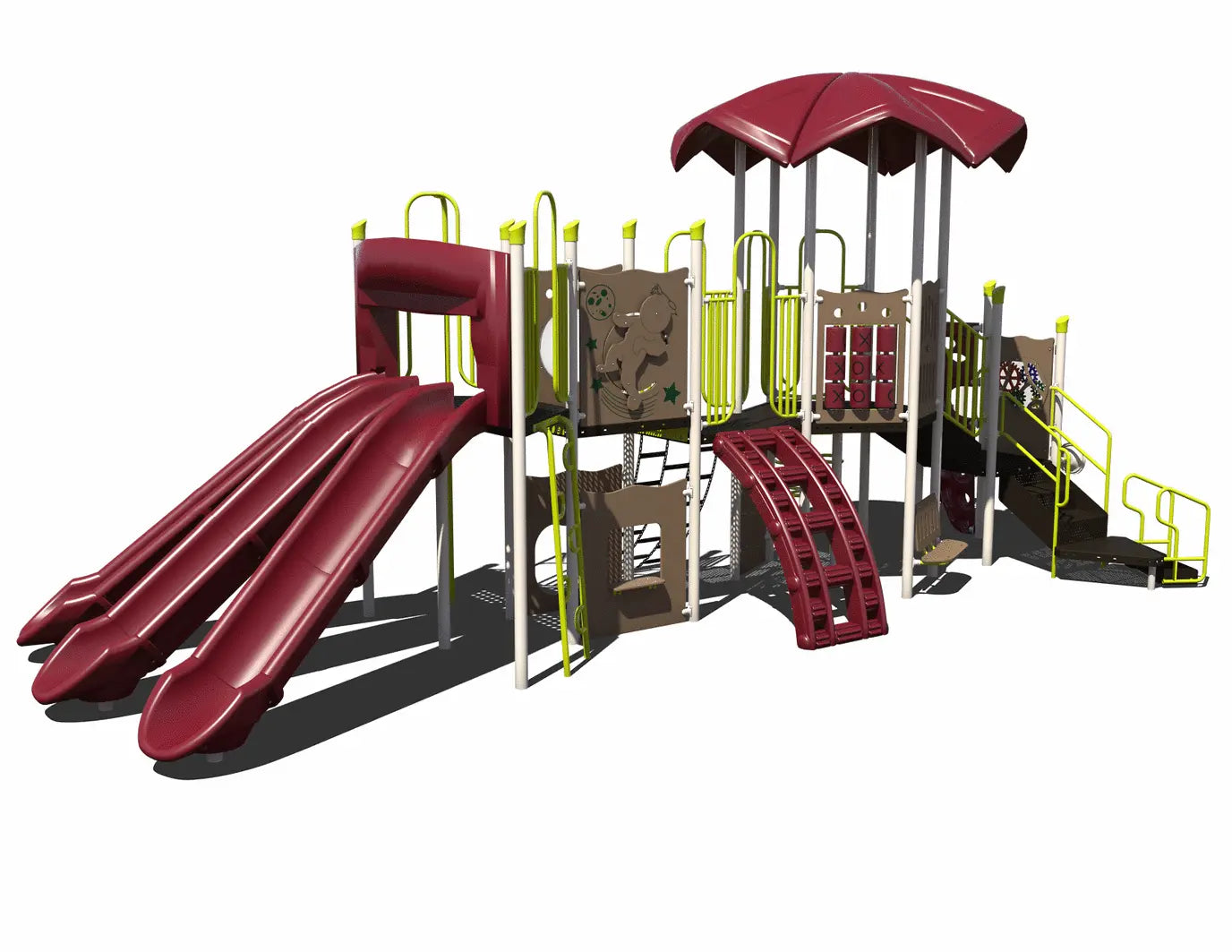 Tri-Slide Junction Outdoor Playground - PS3-70243  Big Kids Playground Playgrounds Etc