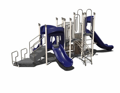 Triple Slide Explorer Outdoor Playground - PS3-72003  Big Kids Playground Playgrounds Etc