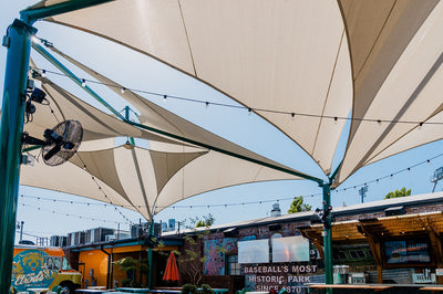 Square Sand Dollar Sail Shades - Commercial Shade Structures  Hip Shades Playgrounds Etc