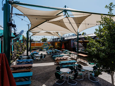 Square Sand Dollar Sail Shades - Commercial Shade Structures  Hip Shades Playgrounds Etc