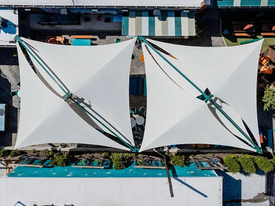 Square Sand Dollar Sail Shades - Commercial Shade Structures  Hip Shades Playgrounds Etc