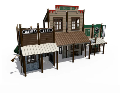 Wild West Junction Western Town Themed Outdoor Playground  Big Kids Playground Playgrounds Etc