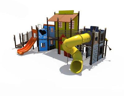 Wild West Junction Western Town Themed Outdoor Playground  Big Kids Playground Playgrounds Etc