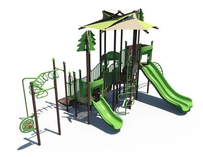 Willow Ridge Nature Themed Economy Outdoor Playground - FX3-NAT-512-0067  Big Kids Playground Playgrounds Etc