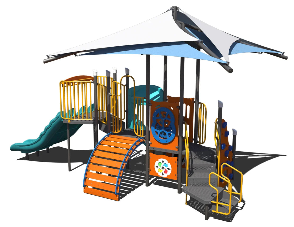 TinyTrek Terrace Outdoor Playground - PS3-73444  Outdoor Playgrounds Playgrounds Etc