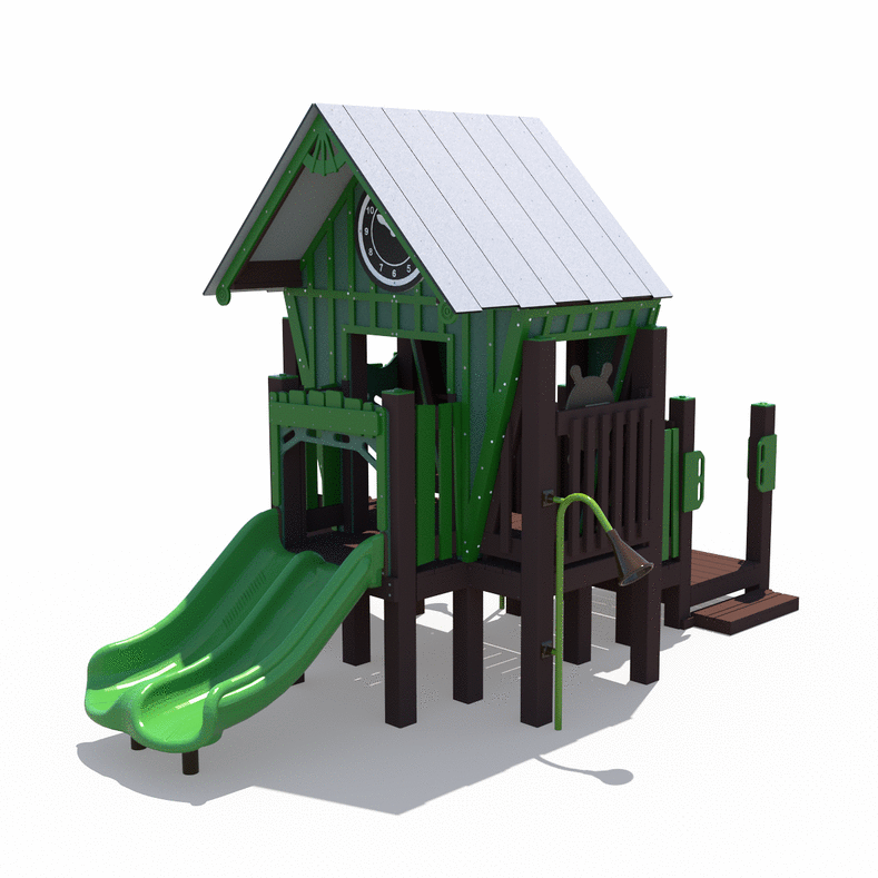 Cozy Pines Cabin Themed Outdoor Playground - R3FX-30191  Themed Outdoor Playgrounds Playgrounds Etc