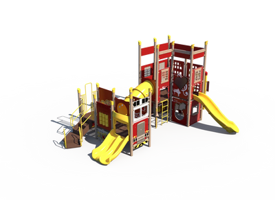 Blaze Brigade Fire Engine Themed Outdoor Playground - FX5-EFR-512-0471  Outdoor Playgrounds Playgrounds Etc