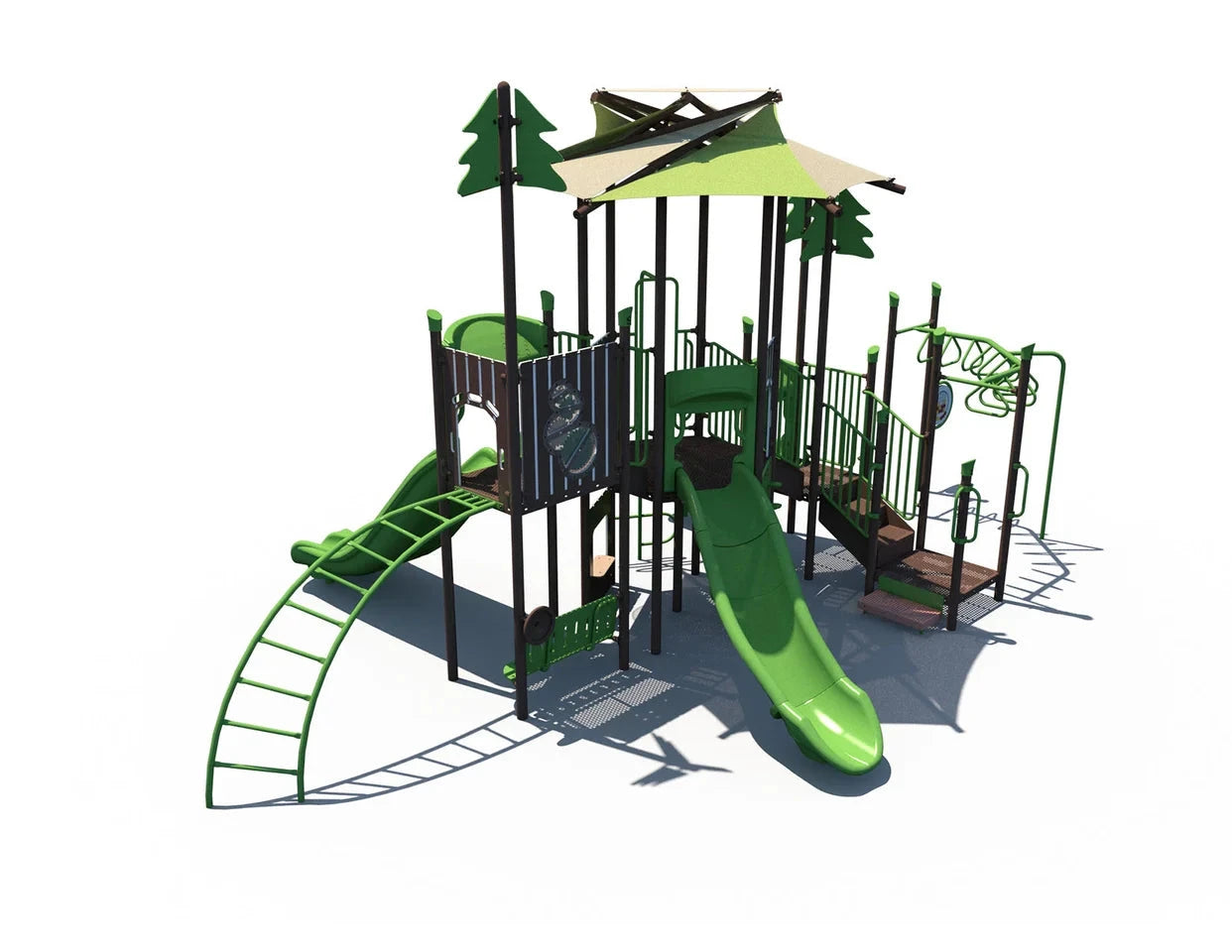Willow Ridge Nature Themed Economy Outdoor Playground - FX3-NAT-512-0067  Outdoor Playgrounds Playgrounds Etc