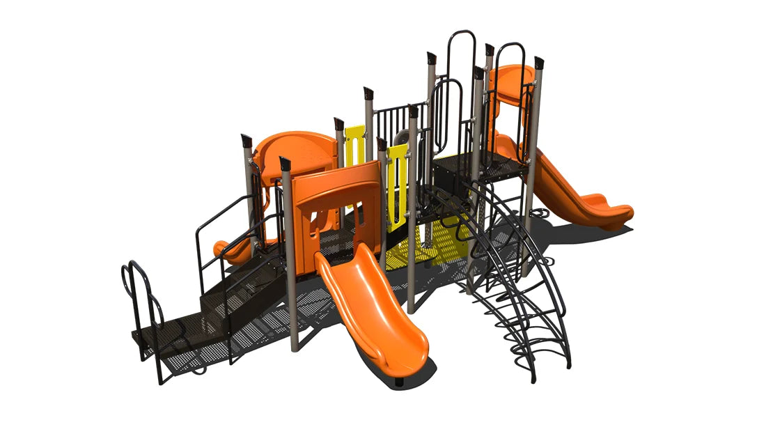 Triple Slide Explorer Outdoor Playground - PS3-72003  Big Kids Playground Playgrounds Etc