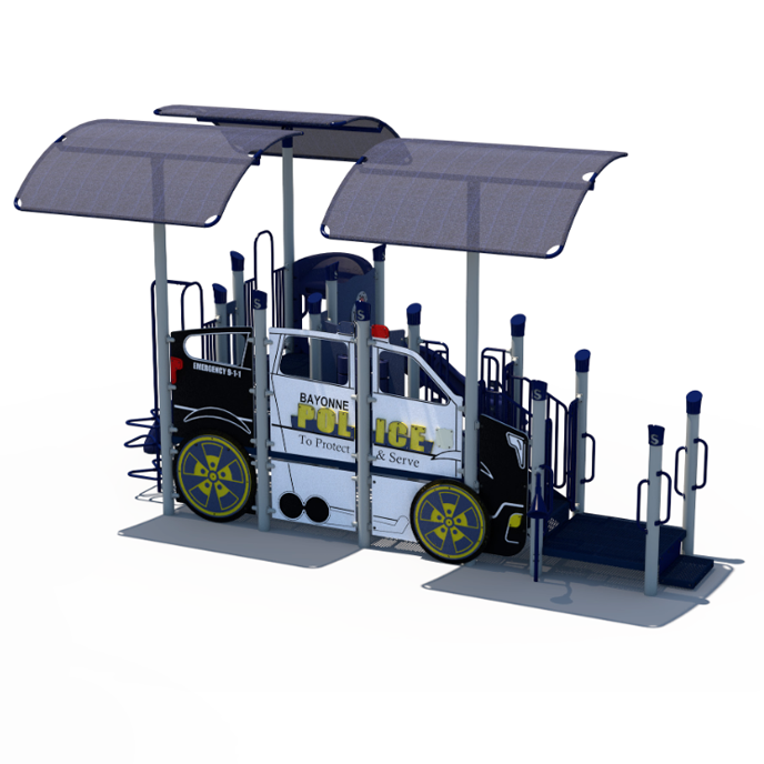 Police Cruiser Themed Outdoor Playground - SRPFX-50333-001  Themed Outdoor Playgrounds Playgrounds Etc
